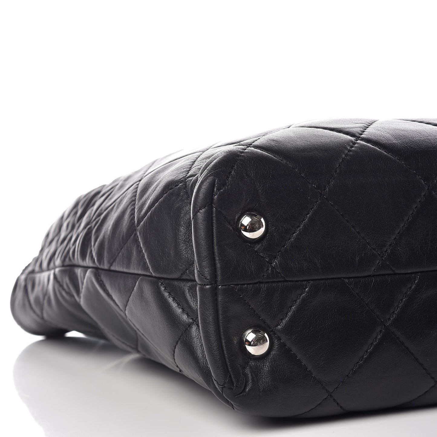 Calfskin Quilted In The Business North South Tote Black