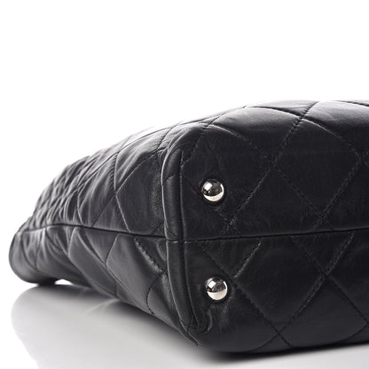 Chanel Calfskin Quilted In The Business North South Tote Black 9 of 14
