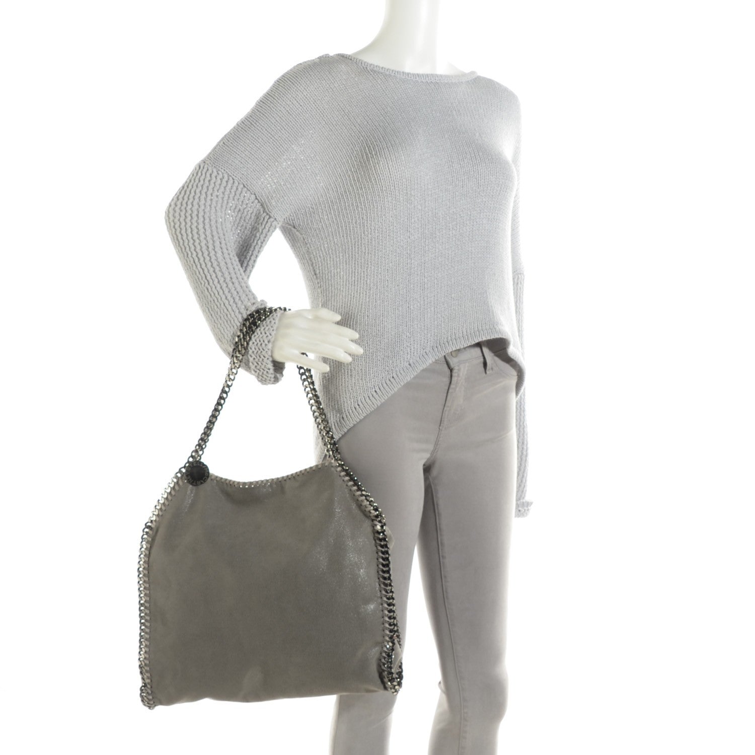 Stella McCartney Shaggy Deer Small Falabella Tote Grey 2 of 8