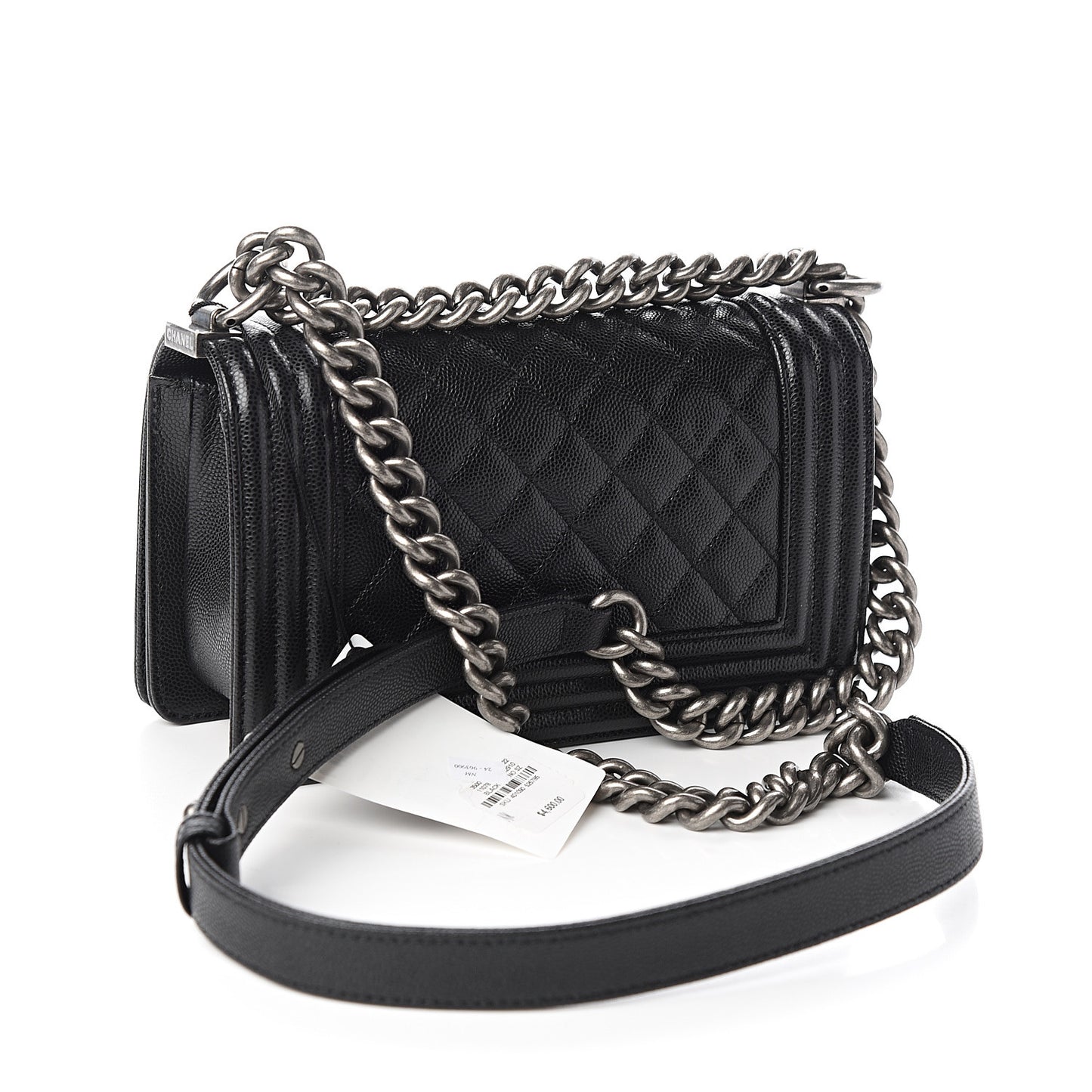 Caviar Quilted Small Boy Flap Black