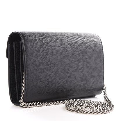 Gucci Calfskin Mini Dionysus Chain Wallet Black 2 of 9