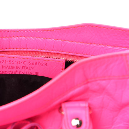 Balenciaga Agneau Classic Silver Hardware S City Rose Fluo 9 of 14