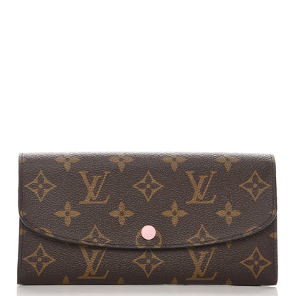 Louis Vuitton Monogram Emilie Wallet Rose Ballerine 1 of 7
