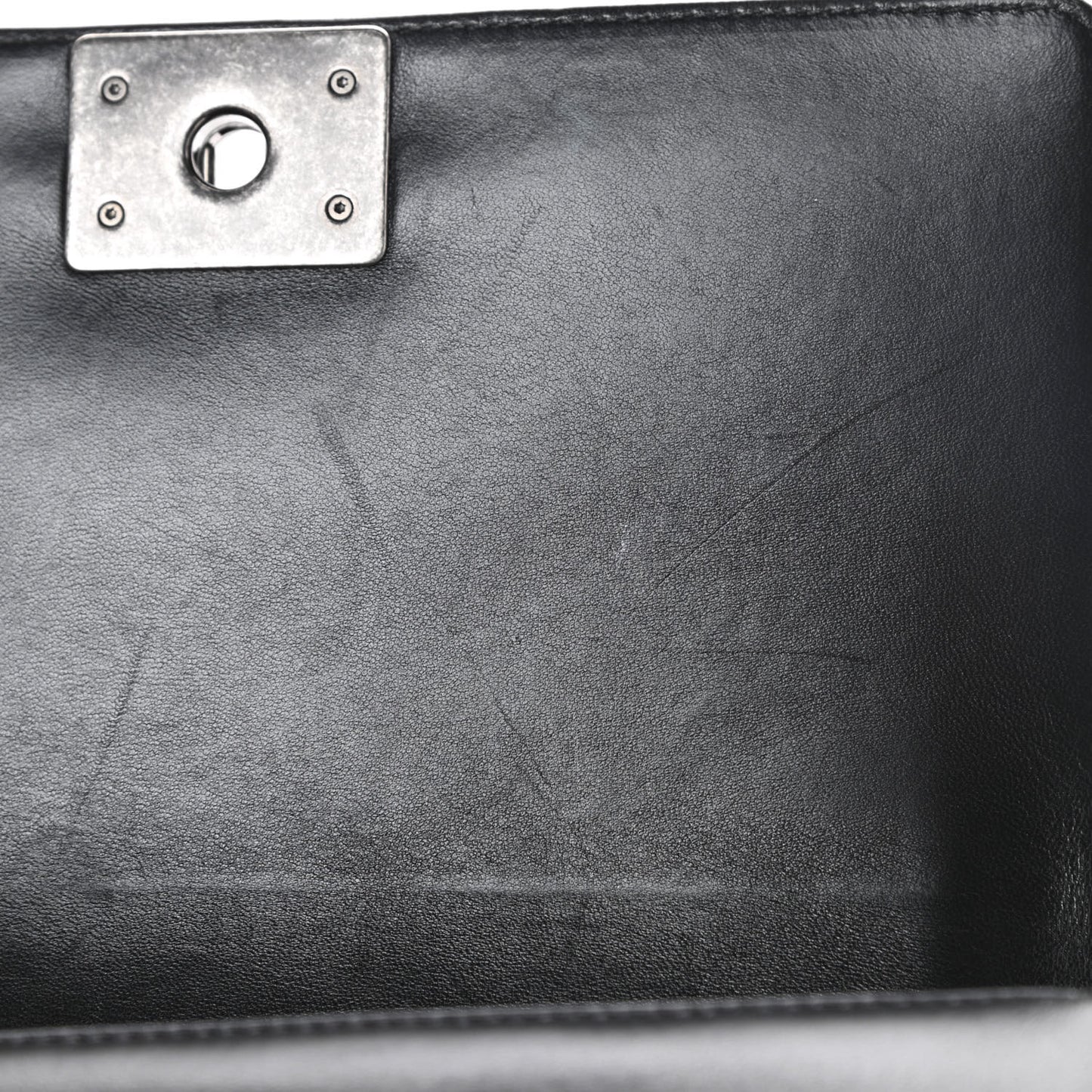 Lambskin Quilted Medium Boy Flap Black