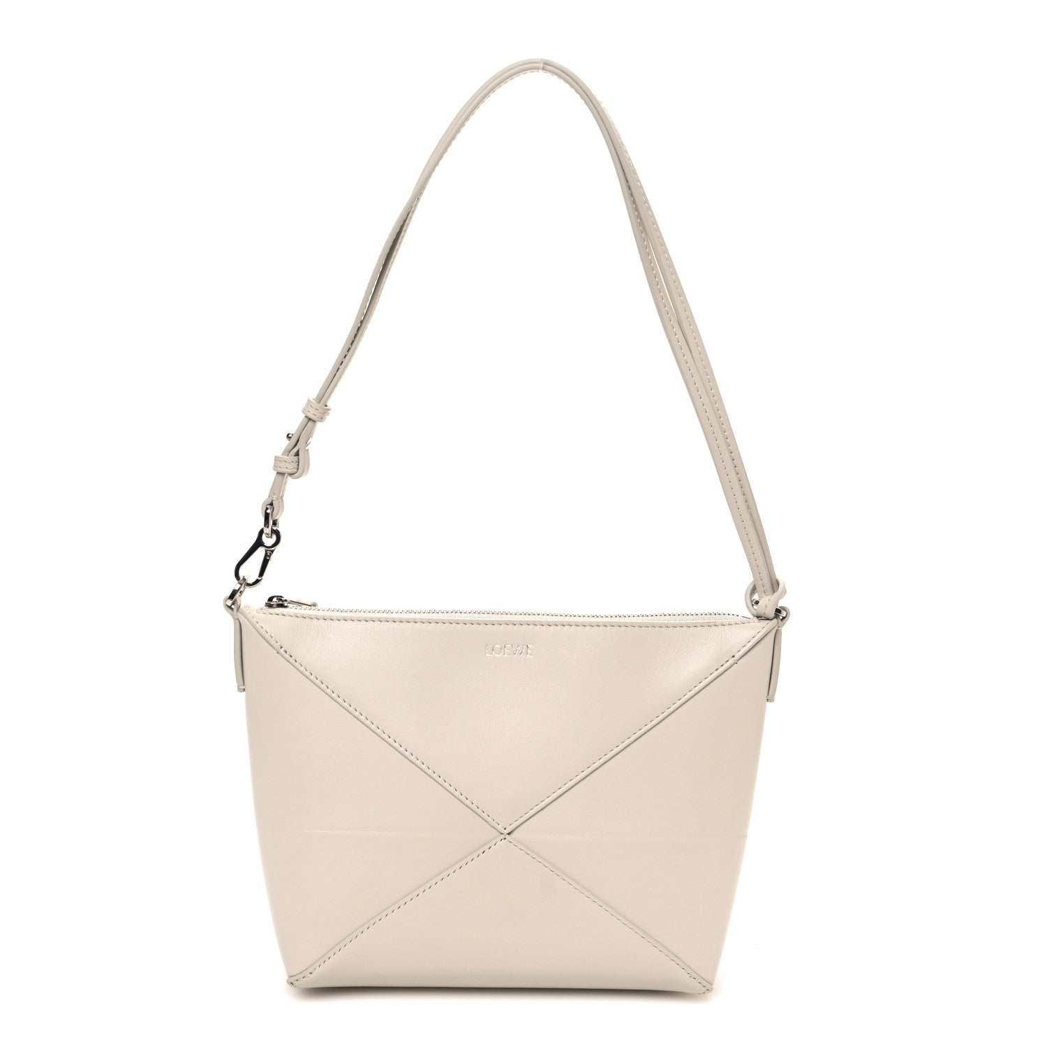 Loewe Shiny Calfskin Puzzle Fold Pouch Sea Salt 1 of 10