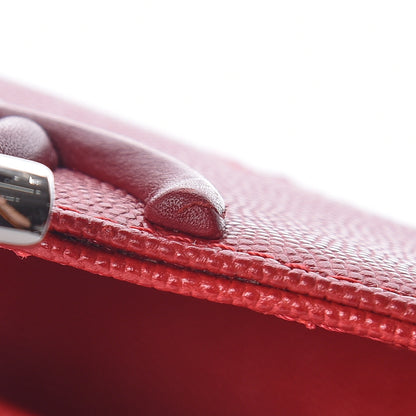 Chanel Caviar Macro Chevron Small Single Flap Red 13 of 13