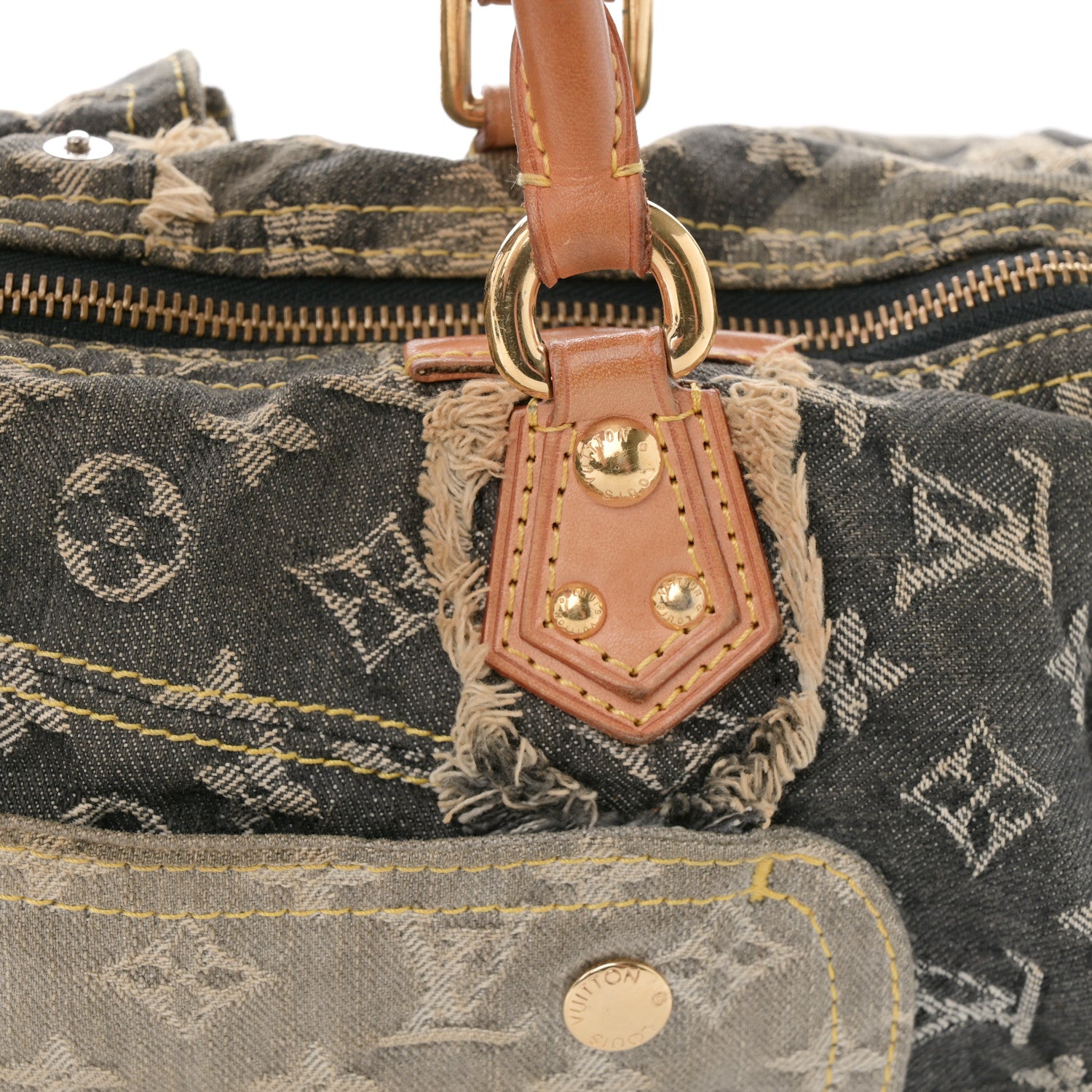 Louis Vuitton Denim Patchwork Speedy 30 Grey 16 of 16
