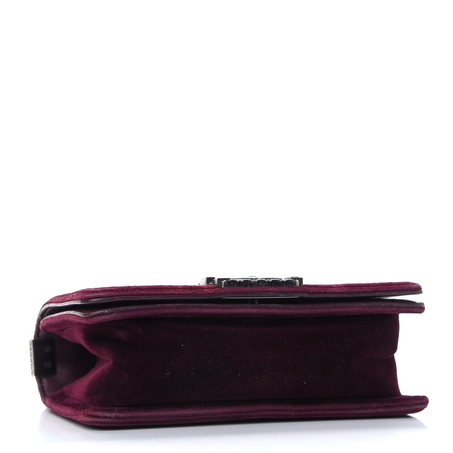 Tweed Velvet Quilted Small Boy Flap Burgundy