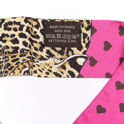 Hermes Silk Jungle Love Love Twilly Rose Vif Bleu Roy 4 of 4