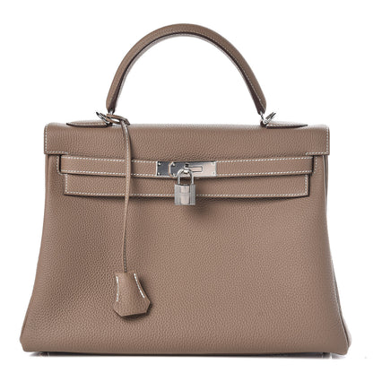 Hermes Togo Kelly Retourne 32 Etoupe 1 of 34