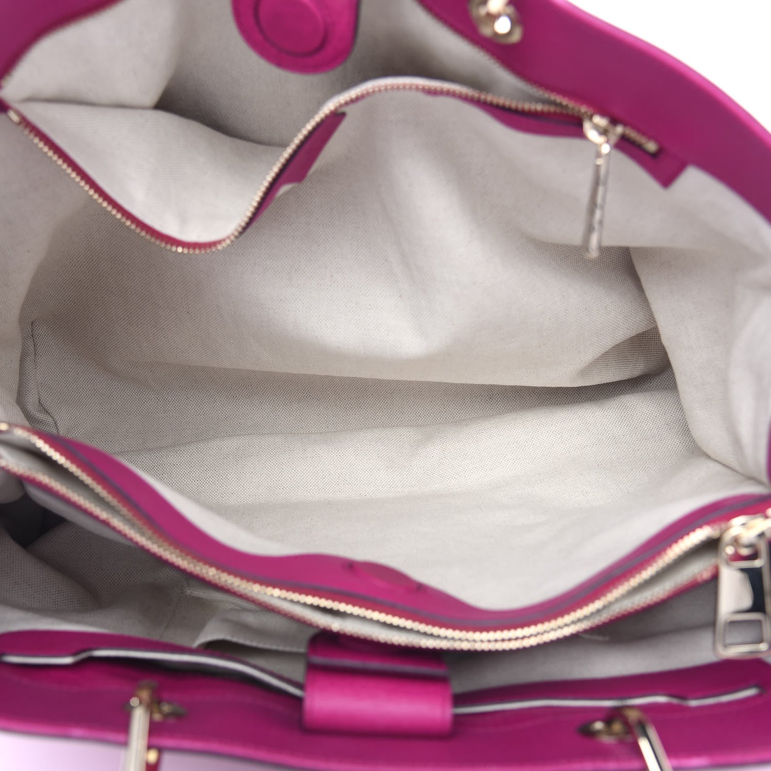 Gucci Pebbled Calfskin Large Bamboo Shopper Tote Bright Bougainvillea 7 of 10