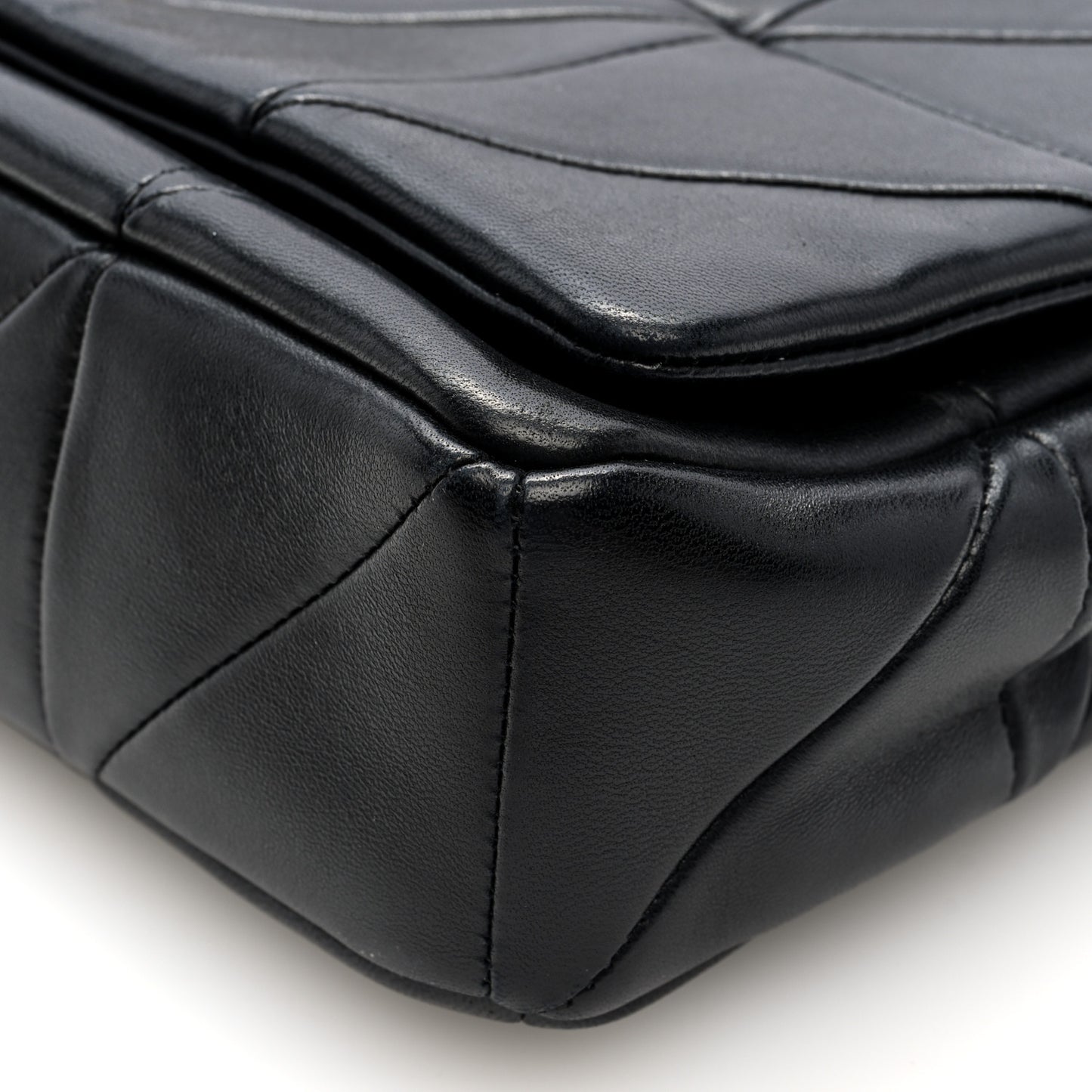 Lambskin Patchwork Monogram Medium Jamie Black