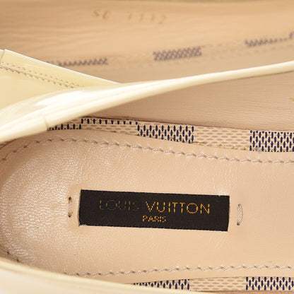 Louis Vuitton Damier Azur Patent Valentine Ballerina Flats 39 8 of 10