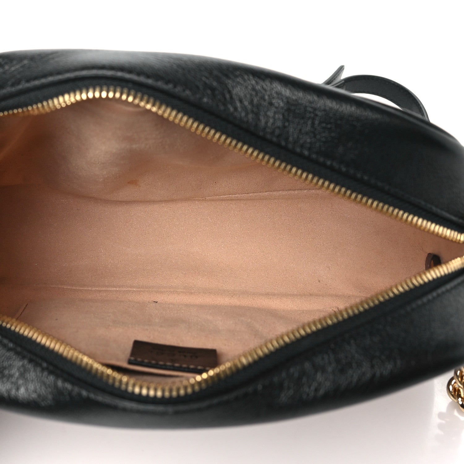 Gucci Monogram Matelasse Diagonal Small GG Marmont Chain Shoulder Bag Beige Black 5 of 10