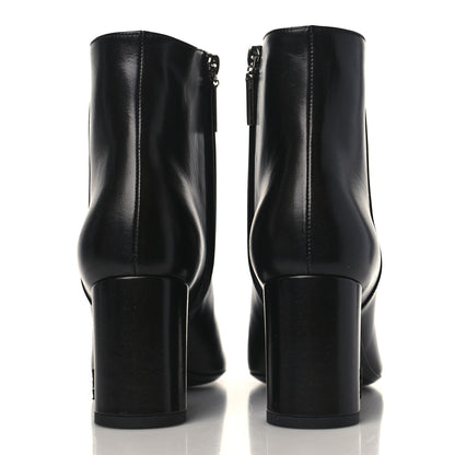 Saint Laurent Nappa Vendome Loulou Ankle Zip Boots 39.5 Black 5 of 9