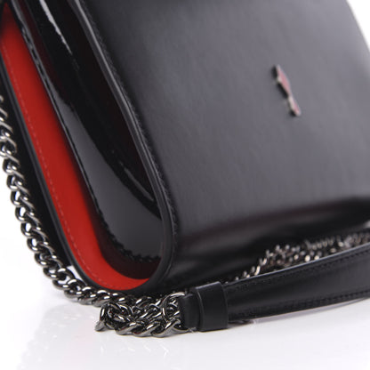 Christian Louboutin Calfskin Patent Spikes Paloma Clutch Black 11 of 14