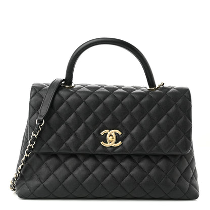 Chanel Caviar Quilted Medium Coco Handle Flap Black 1 of 11
