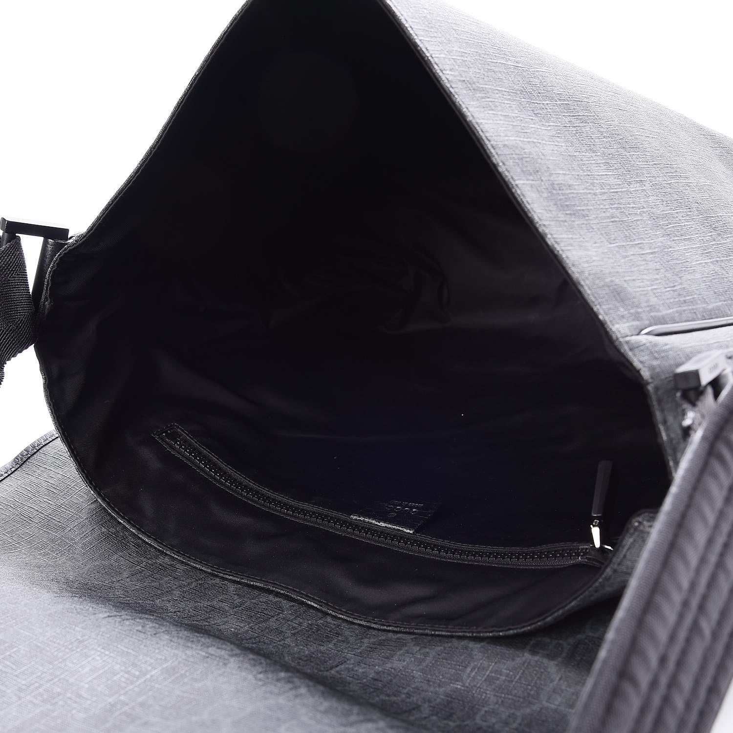 Gucci GG Plus Monogram Medium Flap Messenger Bag Black 5 of 7