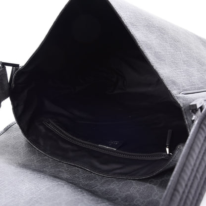 Gucci GG Plus Monogram Medium Flap Messenger Bag Black 5 of 7