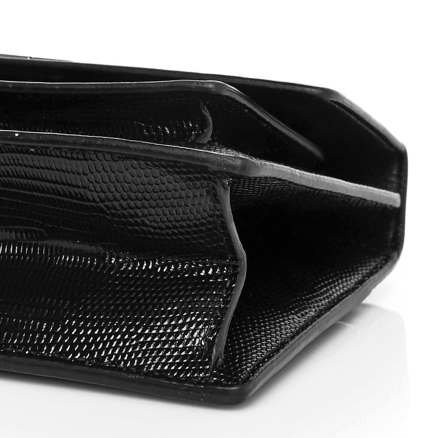 Balenciaga Patent Calfskin Lizard Embossed XS Sharp Top Handle Bag Black 9 of 9