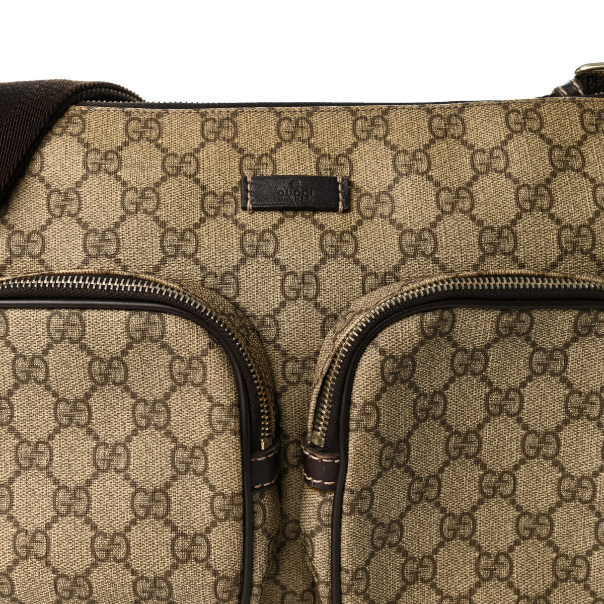 GG Plus Monogram Front Pocket Messenger Dark Brown