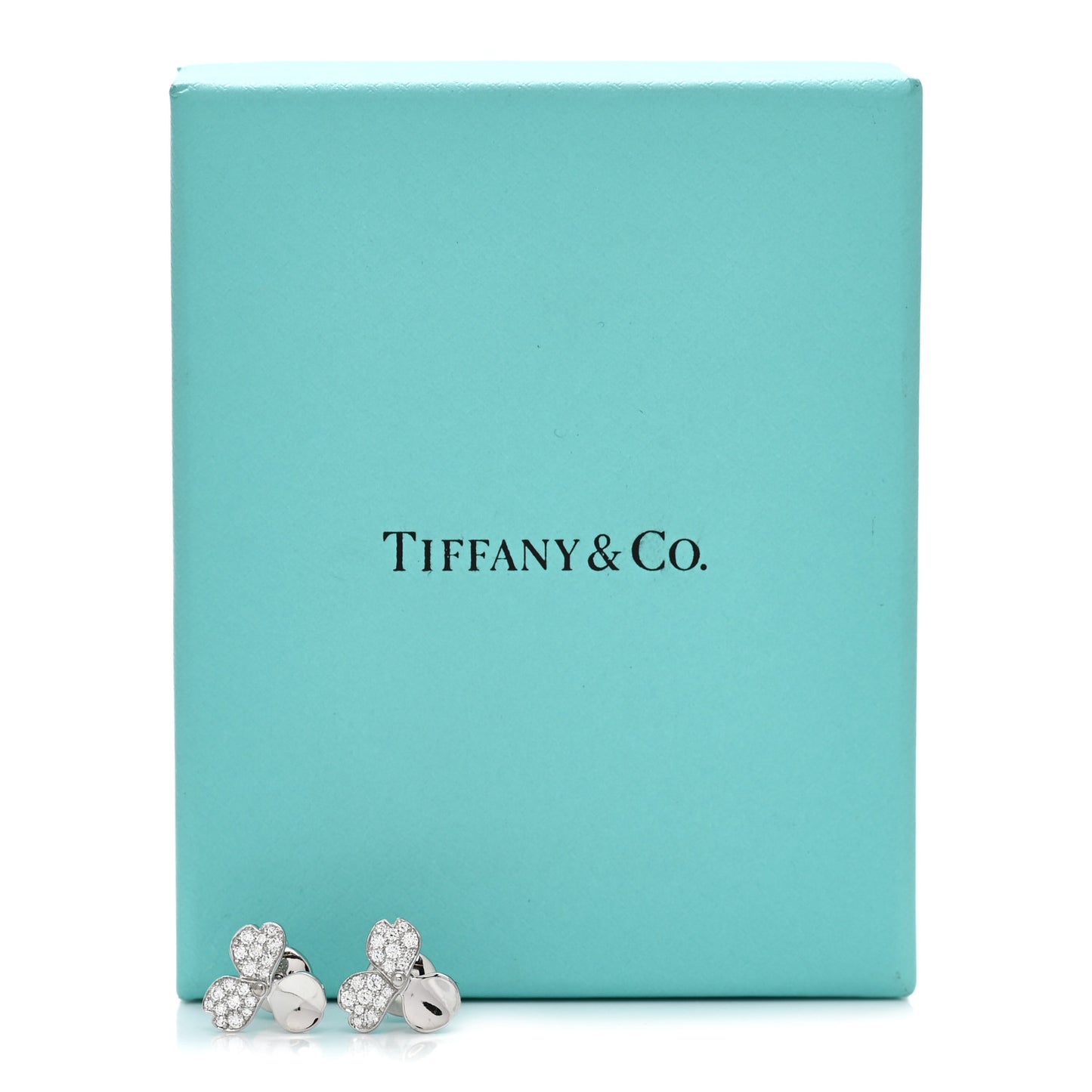 Platinum Diamond Paper Flowers Earrings