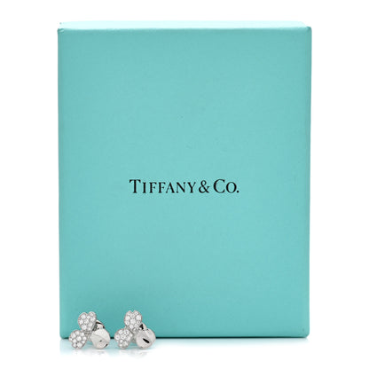 Tiffany Platinum Diamond Paper Flowers Earrings 6 of 6