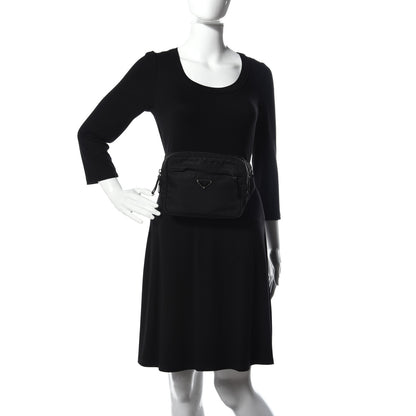 Prada Tessuto Nylon Saffiano Belt Bag Nero Black 2 of 10
