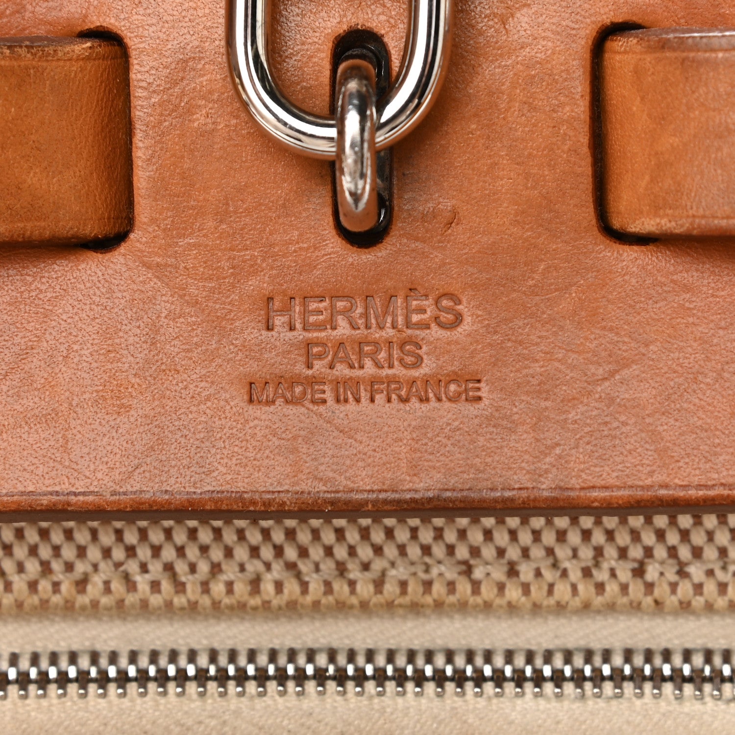 Hermes Vache Hunter Toile H Herbag Zip 31 PM Natural 7 of 17