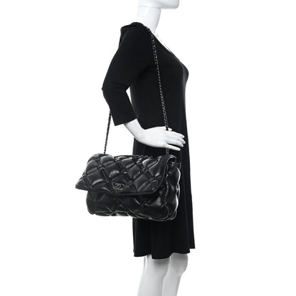 Chanel Calfskin Quilted Large Chesterfield Flap Black 3 of 12