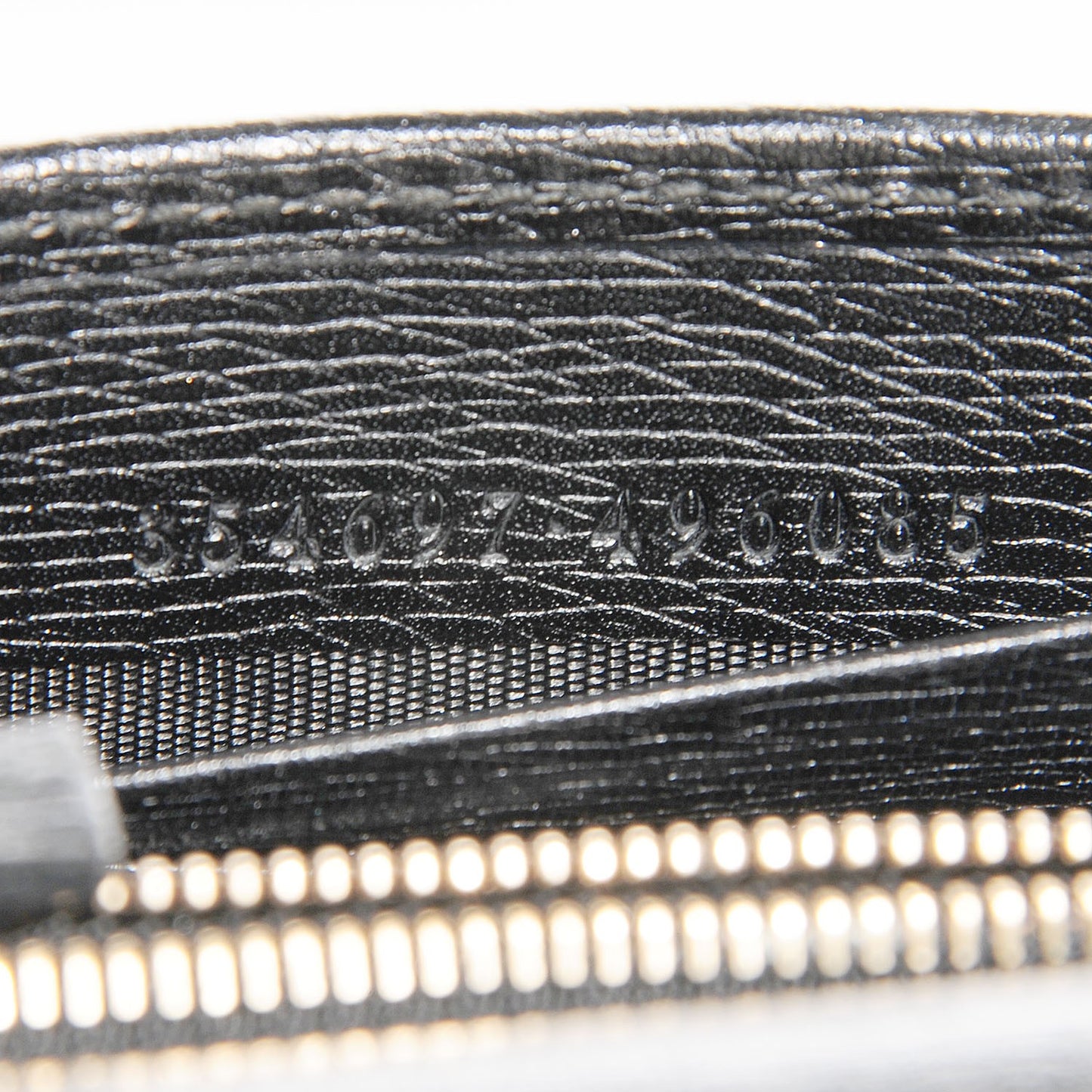 Textured Calfskin Medium Betty Chain Wallet Black