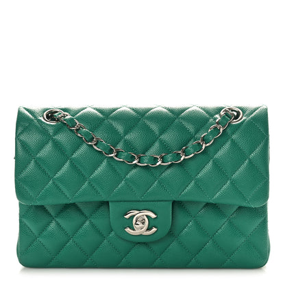 Chanel Caviar Quilted Small Double Flap Green 1 of 10