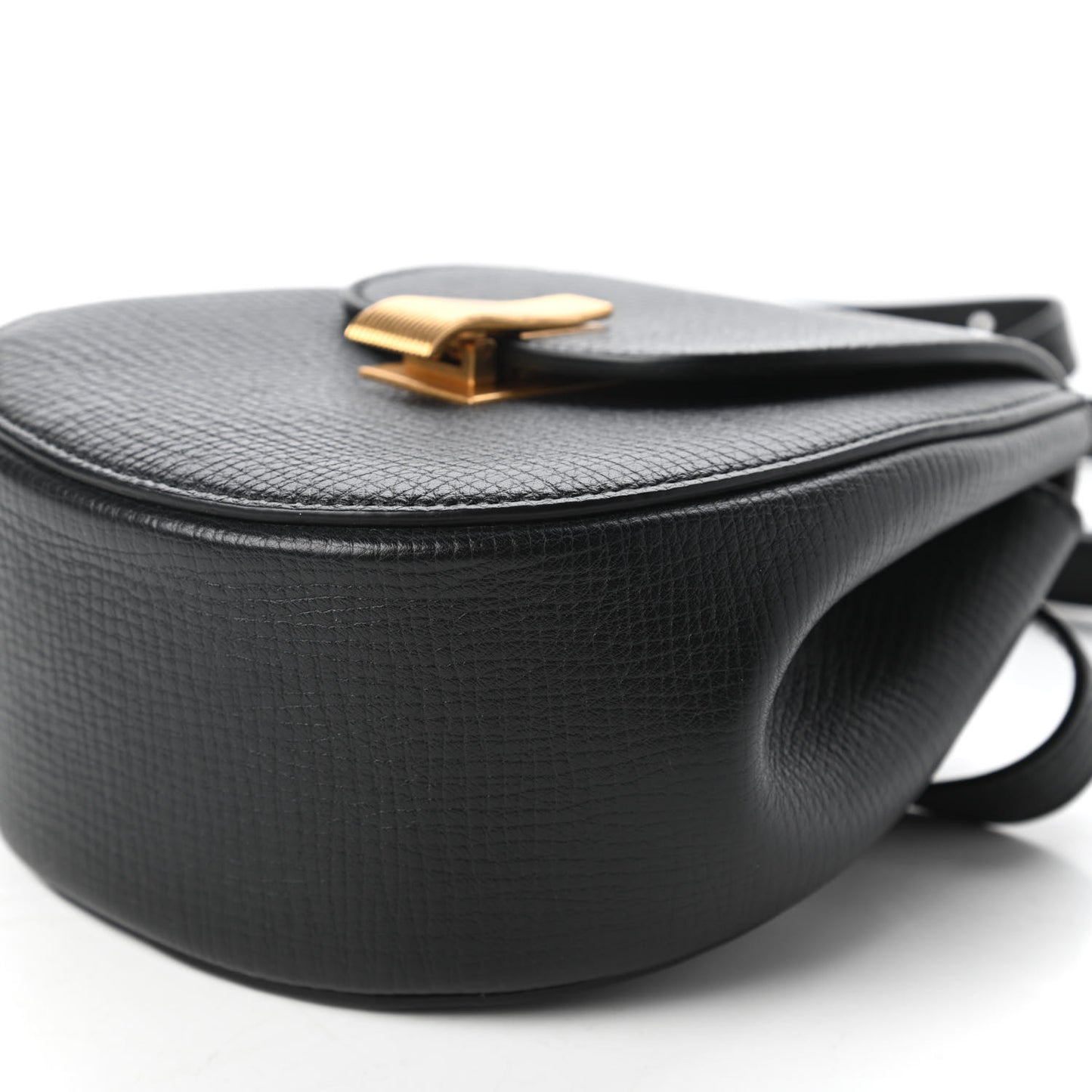 Palmellato Calfskin Rounded Belt Bag Black