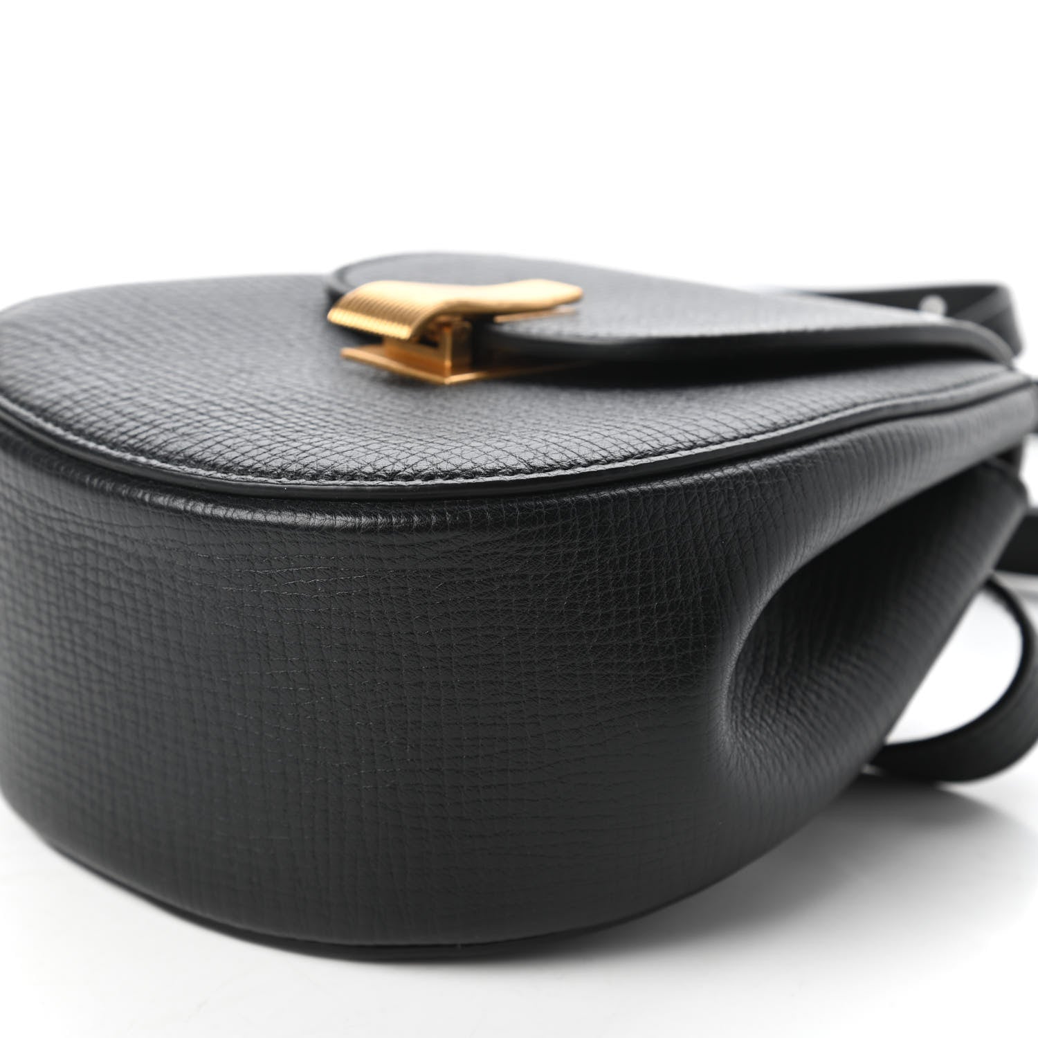 Bottega Veneta Palmellato Calfskin Rounded Belt Bag Black 7 of 9