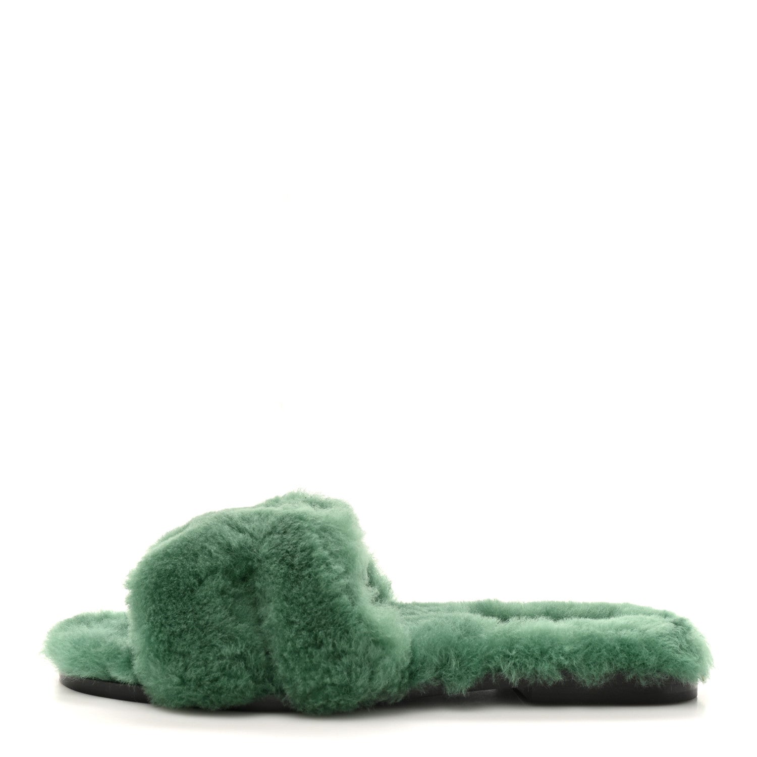 Hermes Woolskin Oran Sandals 36 Vert Anglais 1 of 9