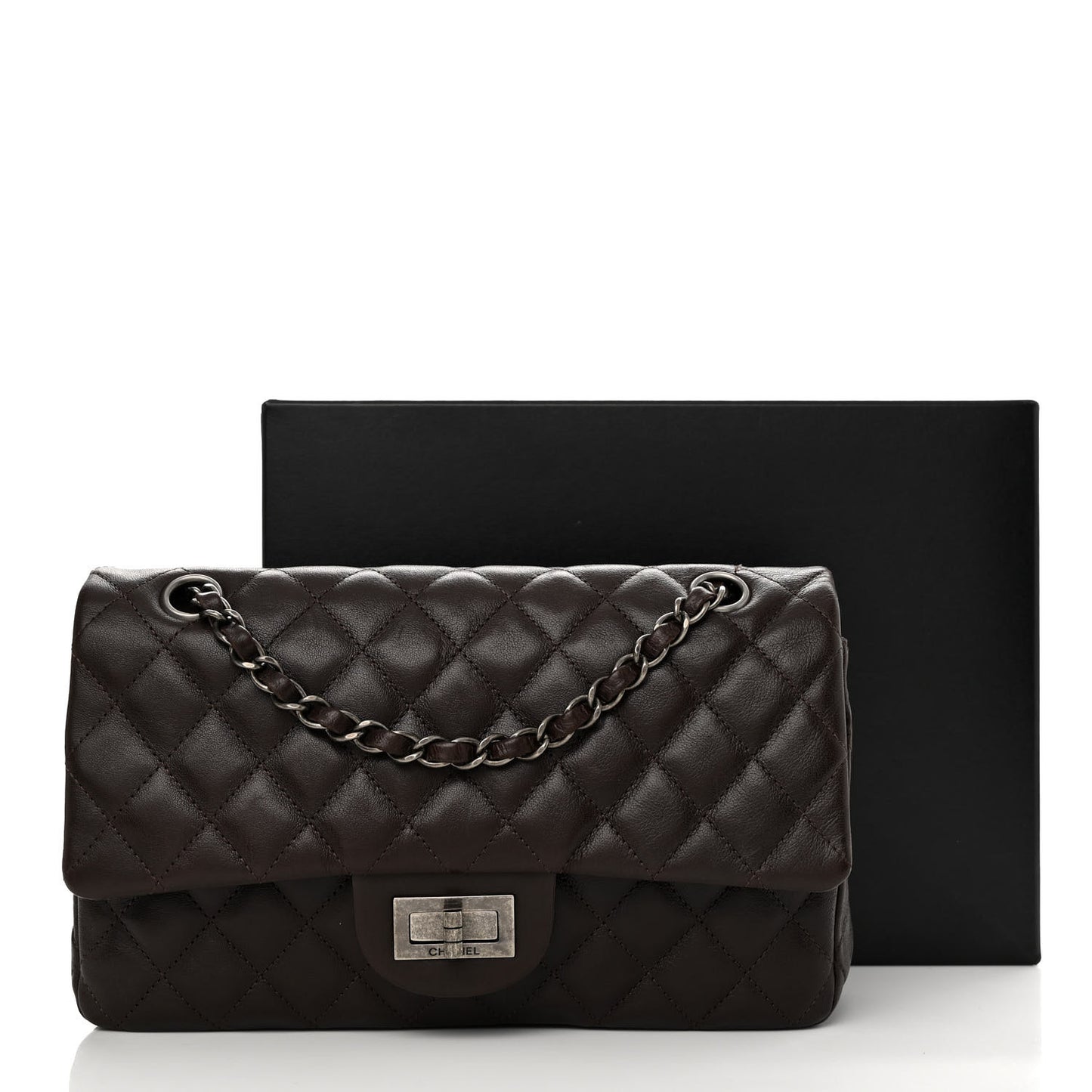 Goatskin Quilted 2.55 Reissue 225 Flap Dark Brown
