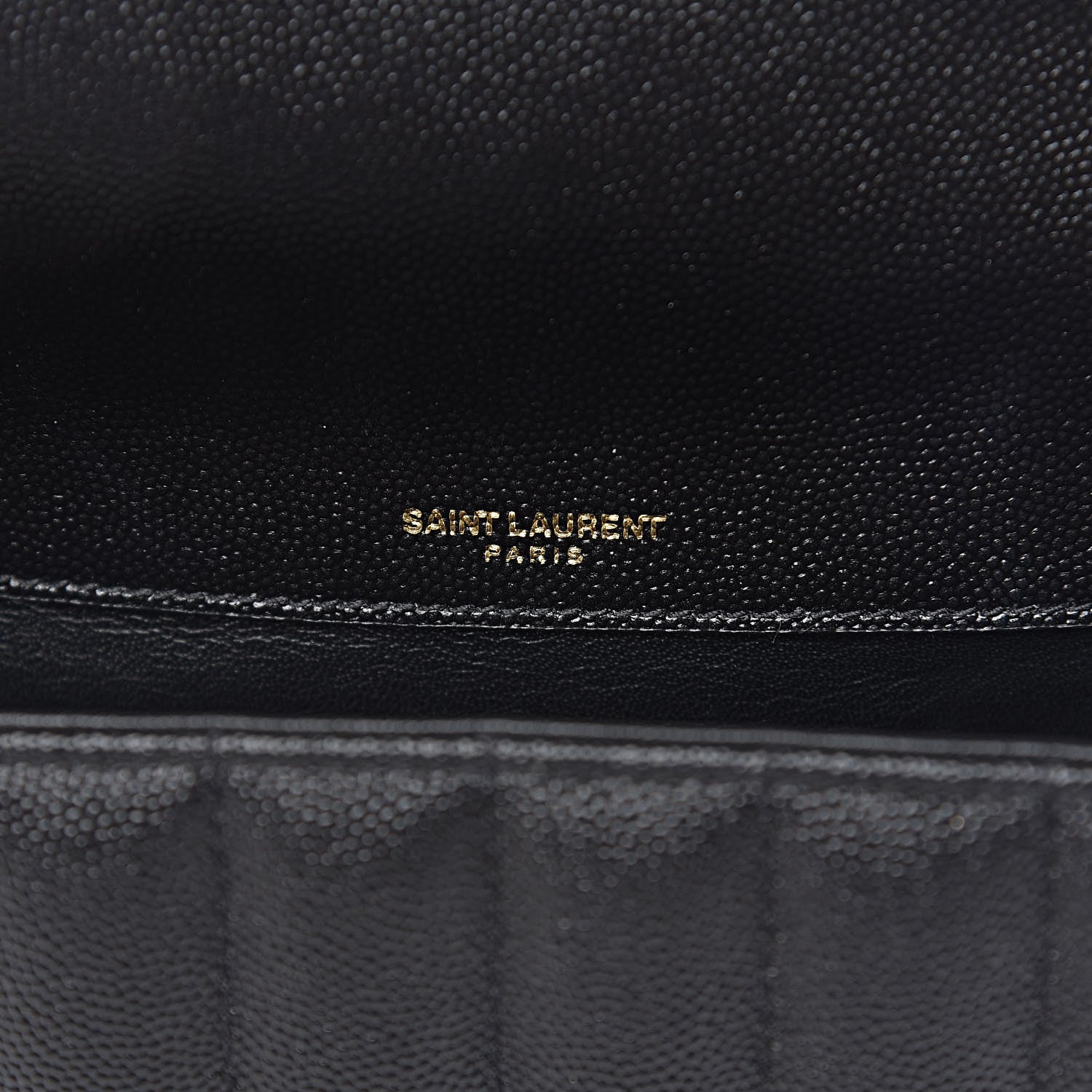 Saint Laurent Grain De Poudre Matelasse Monogram Medium Vicky Chain Bag Black 6 of 10