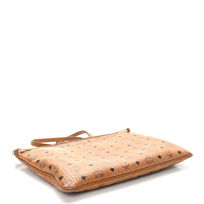 MCM Visetos Medium Crossbody Pouch Cognac 4 of 9