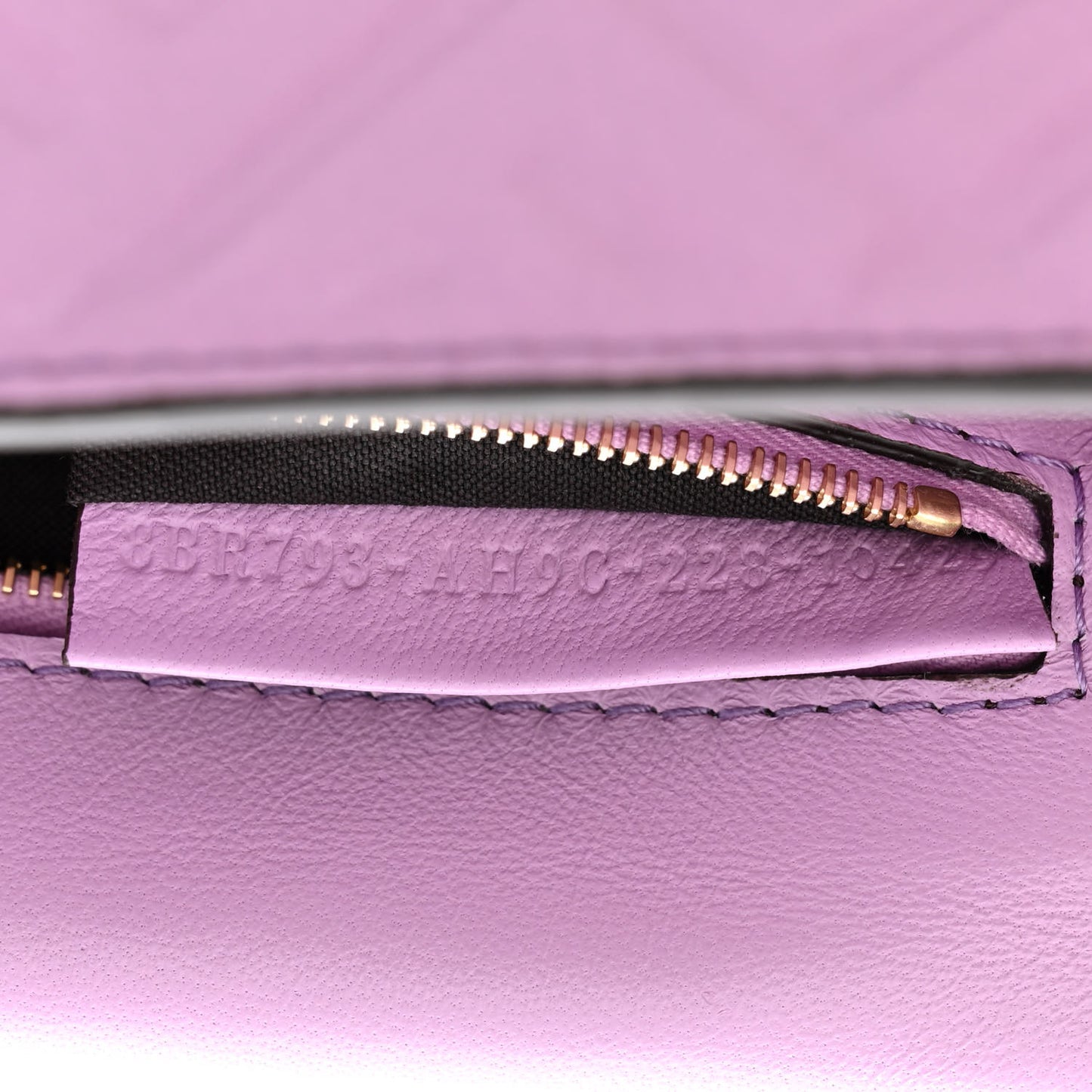 Nappa FF Embossed Small Midi Chain Baguette Violetta
