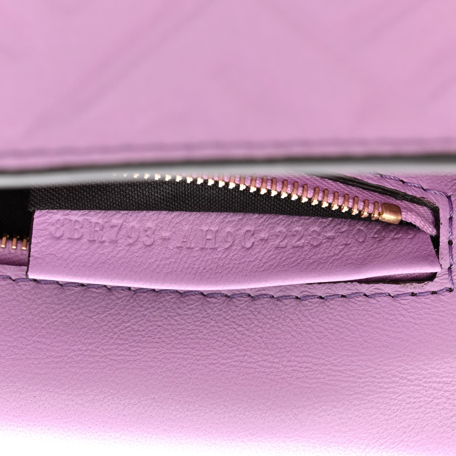 Fendi Nappa FF Embossed Small Midi Chain Baguette Violetta 7 of 10