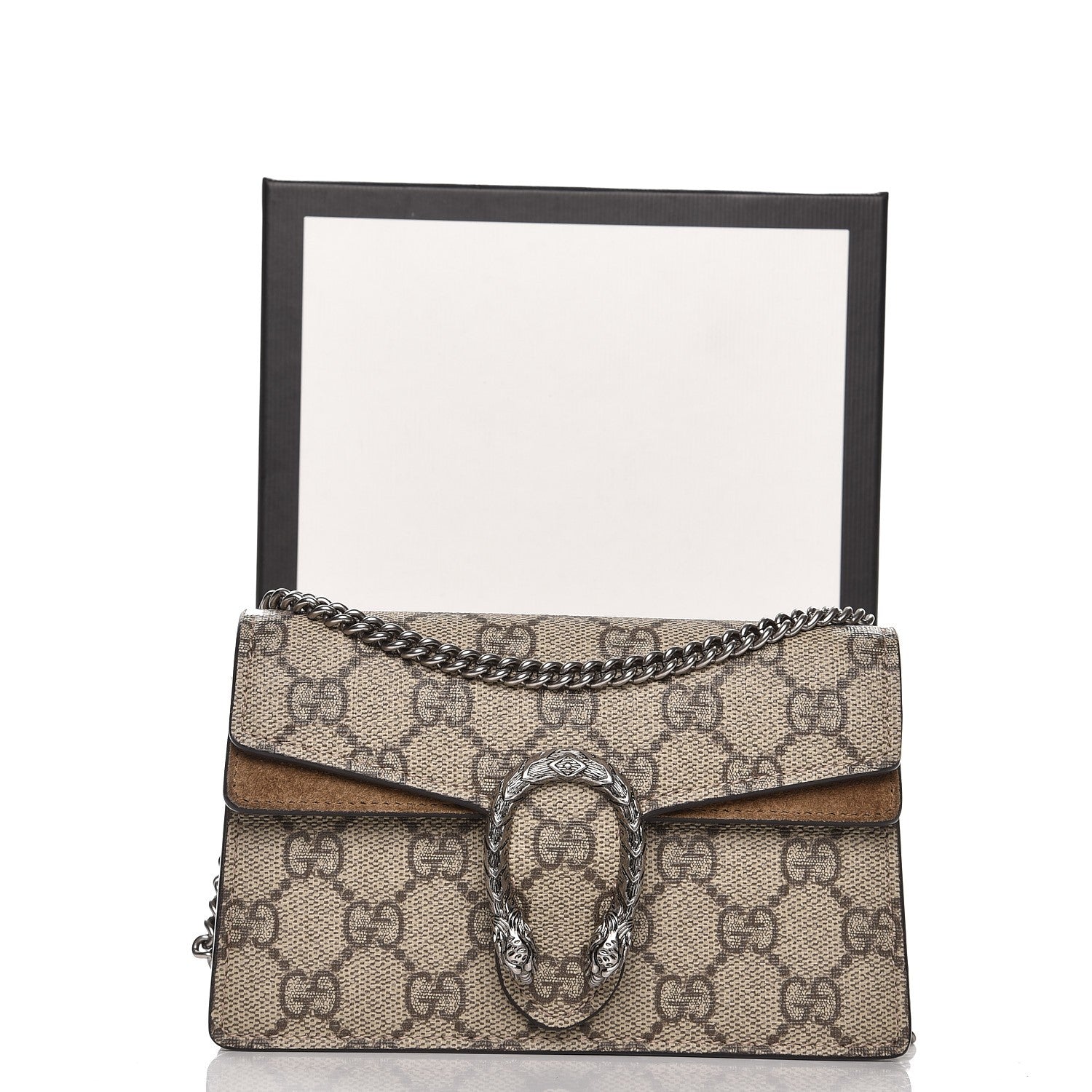 Gucci GG Supreme Monogram Super Mini Dionysus Shoulder Bag Taupe 7 of 7