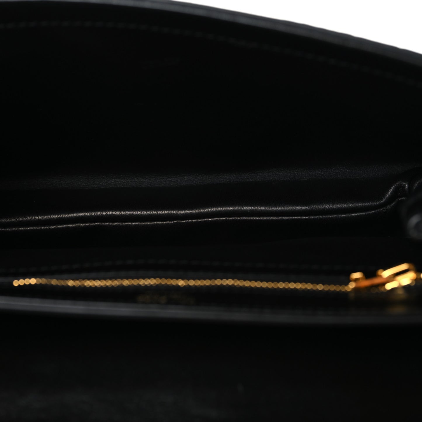 Calfskin Crocodile Embossed Medium Monarch Bag Black