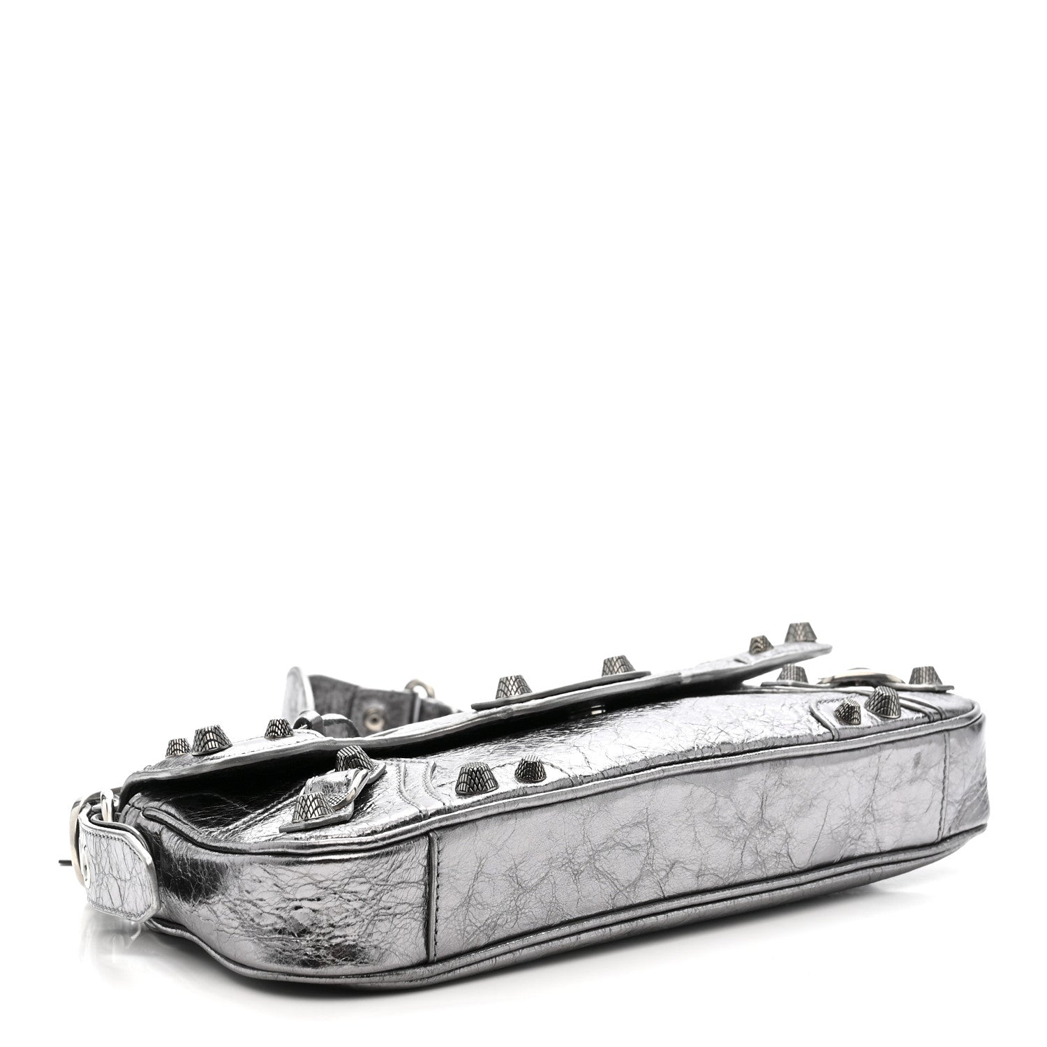 Balenciaga Metallic Agneau Arena Small Le Cagole Sling Bag Silver 4 of 10