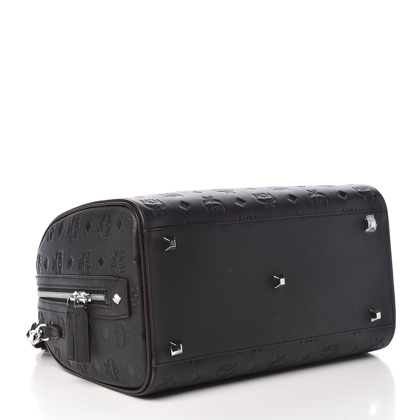Calfskin Ottomar Monogram Essential Boston Bag Black