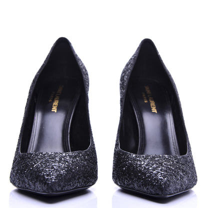 Saint Laurent Glitter Opyum 100 Pumps 40 Black 2 of 9