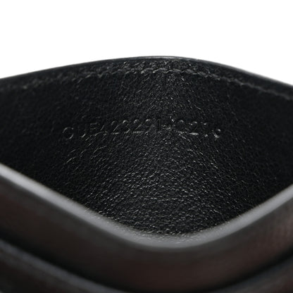 Saint Laurent SAINT LAURENT Grain De Poudre Matelasse Chevron Monogram Credit Card Case Black 7 of 9