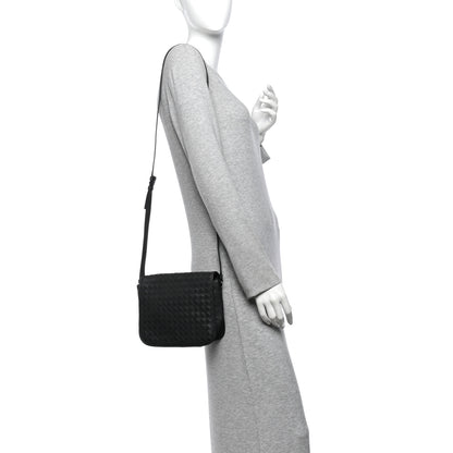 Bottega Veneta Nappa Intrecciato Crossbody Messenger Flap Black 2 of 9