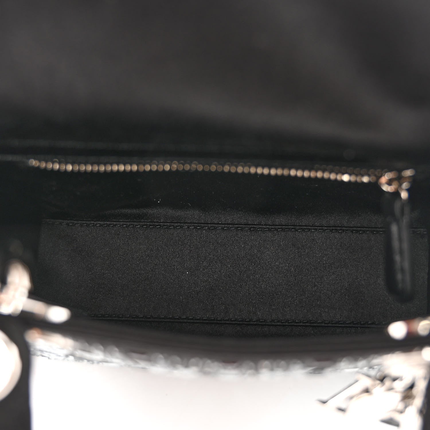 Christian Dior Satin Crystal Cannage Mini Lady Dior Black 5 of 9
