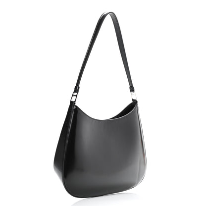 Prada Spazzolato Cleo Shoulder Bag Black 2 of 10