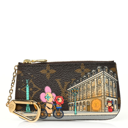Louis Vuitton Monogram 2022 Christmas Animation Paris Key Pouch Pink 1 of 6